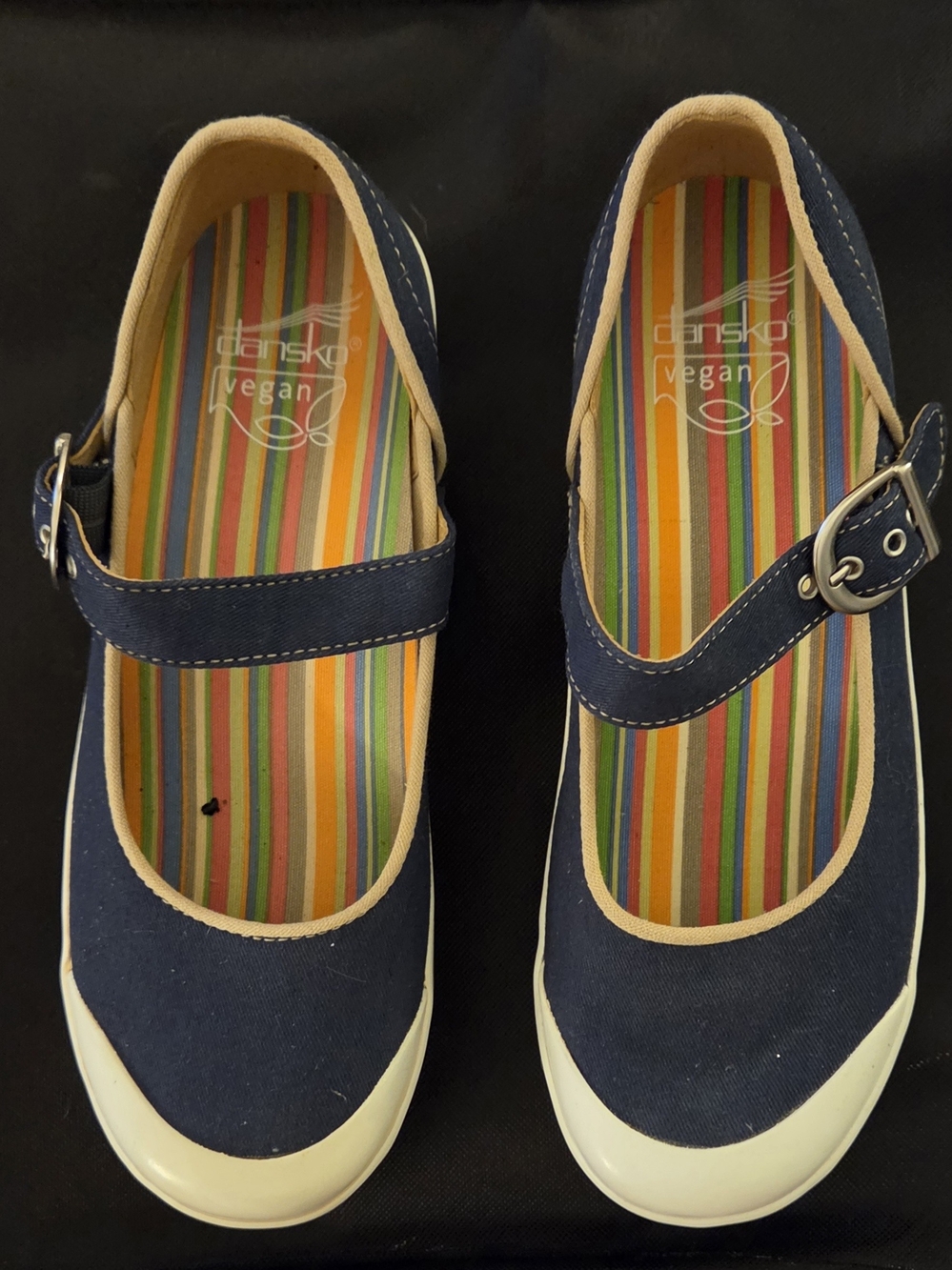 Dansko Kids Navy Vegan Mary Jane Shoes